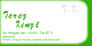 terez kinzl business card